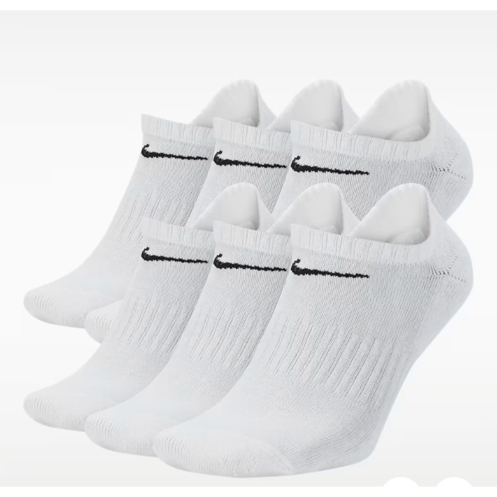 New Nike Everyday Cushioned Training No-Show Sz XL Socks (6 Pairs) SX7675-100